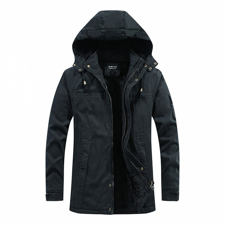 Herren Strapazierfähige Fleecejacke mit Kapuze Drune