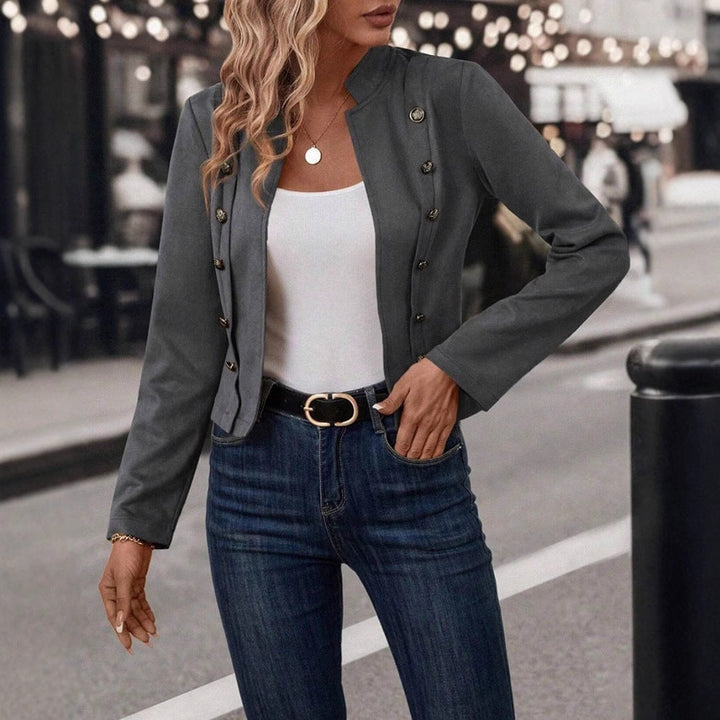 Damen romantischer Blazer mit einzigartigen Knopfdetaills Drune