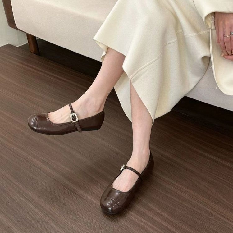 Damen Ballerinas mit dekorativem Schnallen-Detail und angenehmem Fußbett Drune
