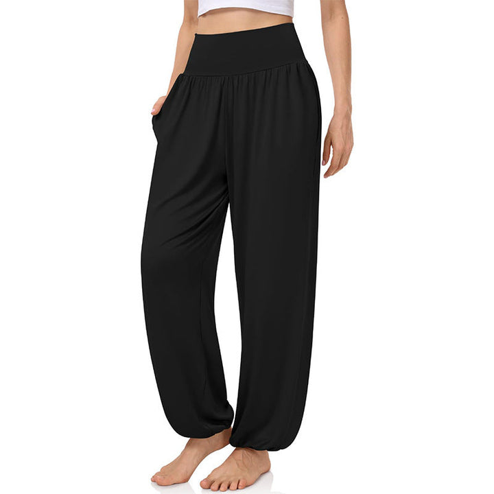 Damen Weite Freizeithose mit elastischem Bund und praktischen Seitentaschen Drune
