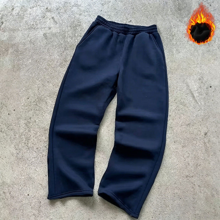 Unisex Thermo-Fleece-Jogginghose mit wärmender Innenbeschichtung, elastischem Komfortbund und geradem Bein Drune