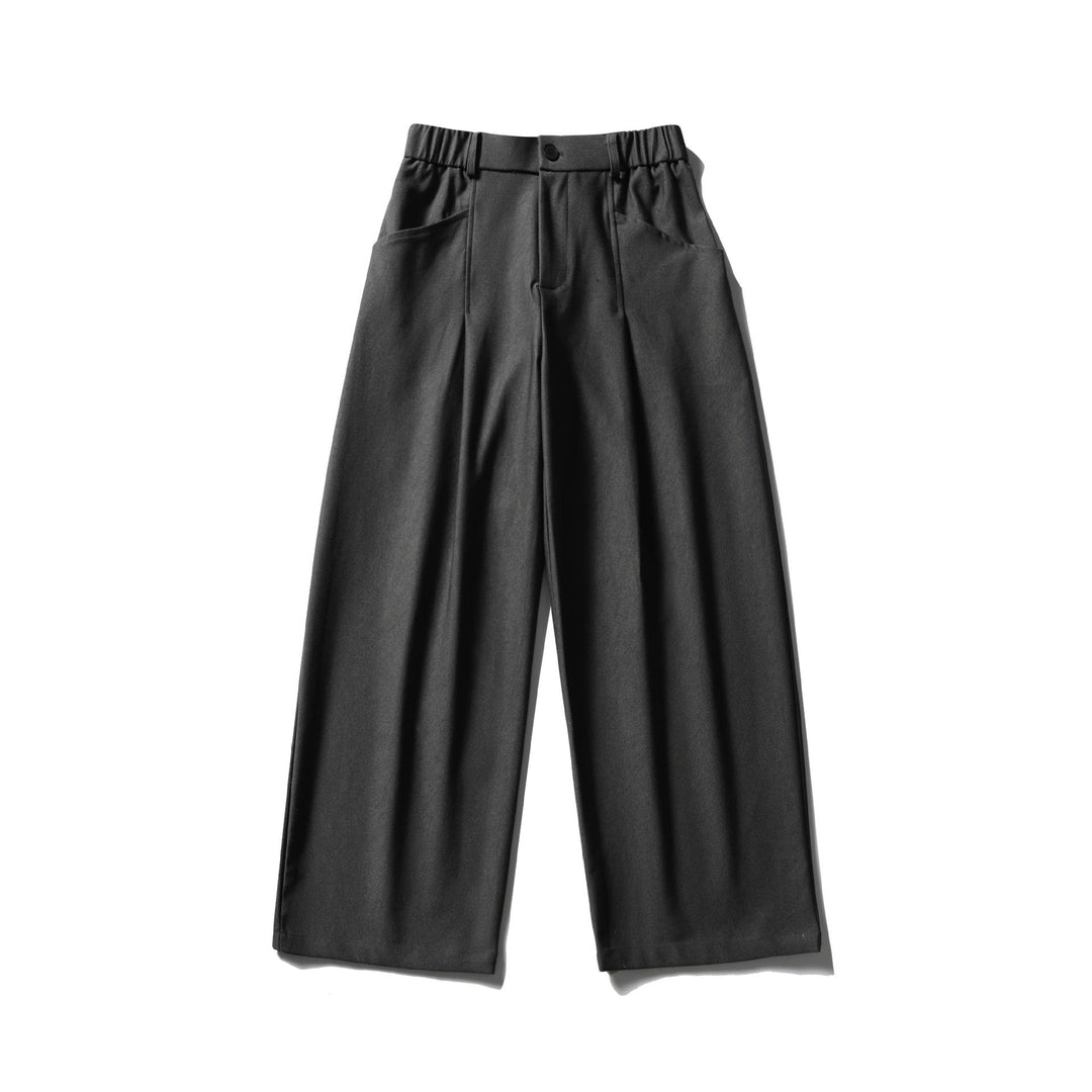 Damen Elegante Hochtaillierte Palazzo-Culotte mit teil‑elastischem Bund und Geschnittenen Bundfalten Drune