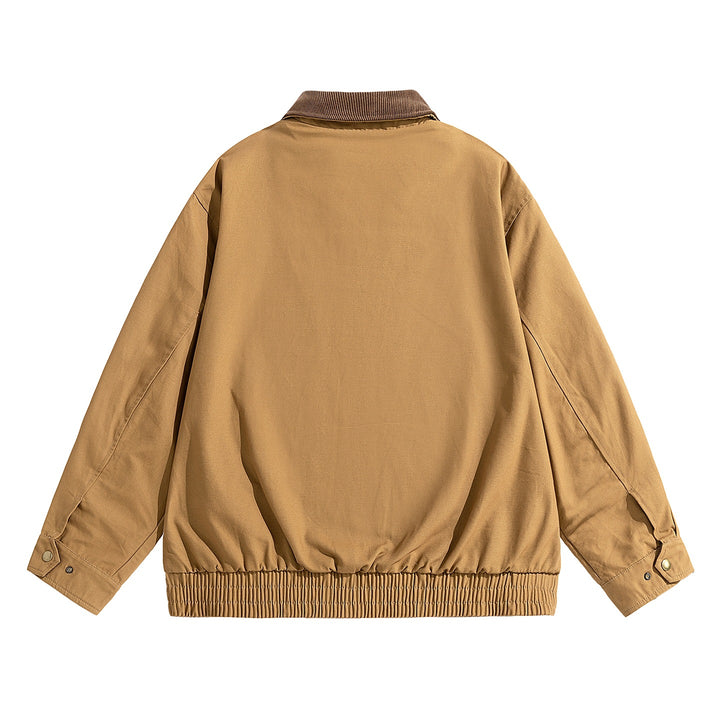 Herren Oversize-Utility-Fieldjacke mit Cordkragen, elastischem Saum & Pattentaschen Drune