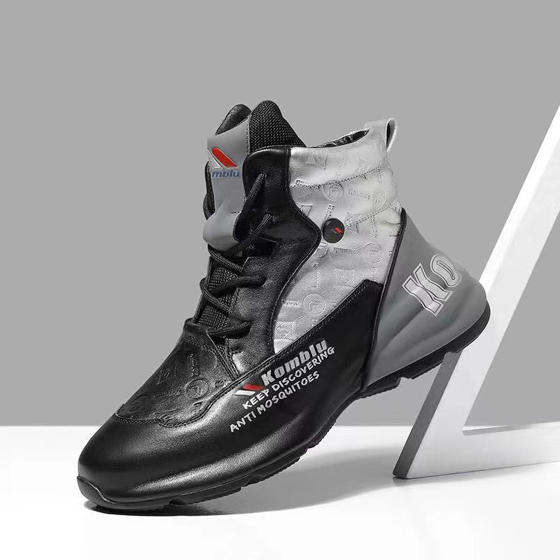 Herren High-Top Performance Sneaker aus atmungsaktivem Kunstleder mit stoßdämpfender Laufsohle Drune