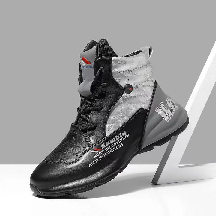 Herren High-Top Performance Sneaker aus atmungsaktivem Kunstleder mit stoßdämpfender Laufsohle Drune