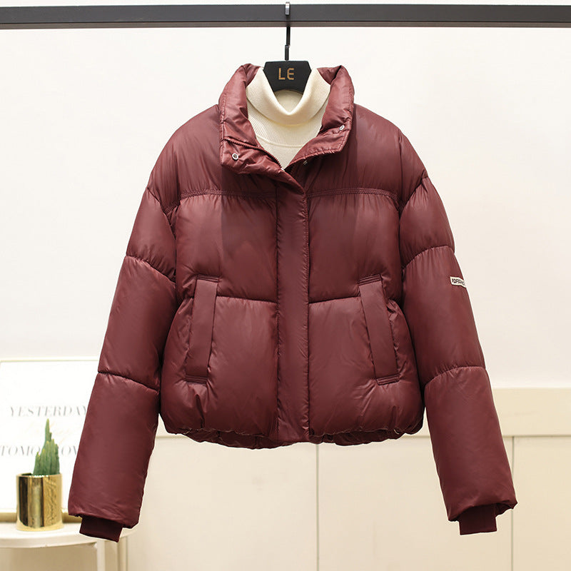 Damen modische kurz geschnittene Pufferjacke mit praktischen Eingrifftaschen Drune
