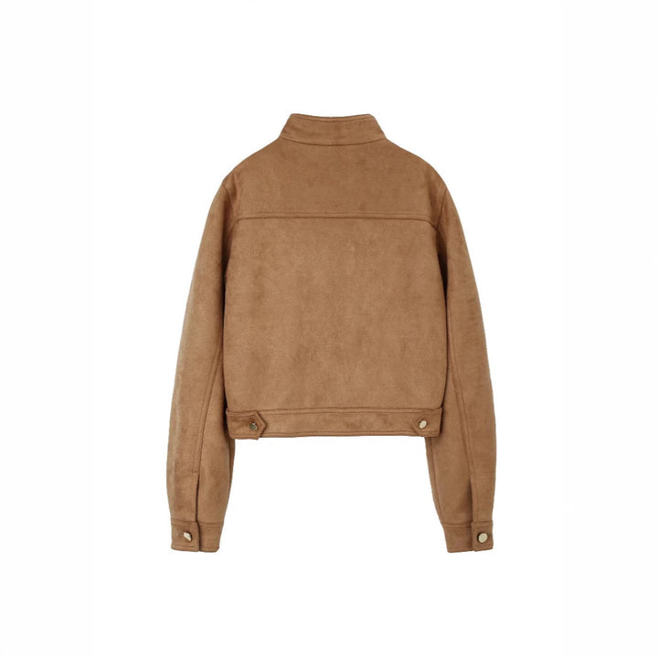 Damen Cropped Suede Jacke Drune