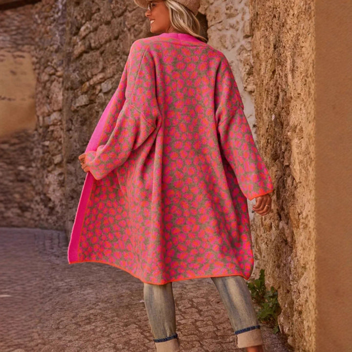 Damen modischer Cardigan mit auffälligem Muster Drune