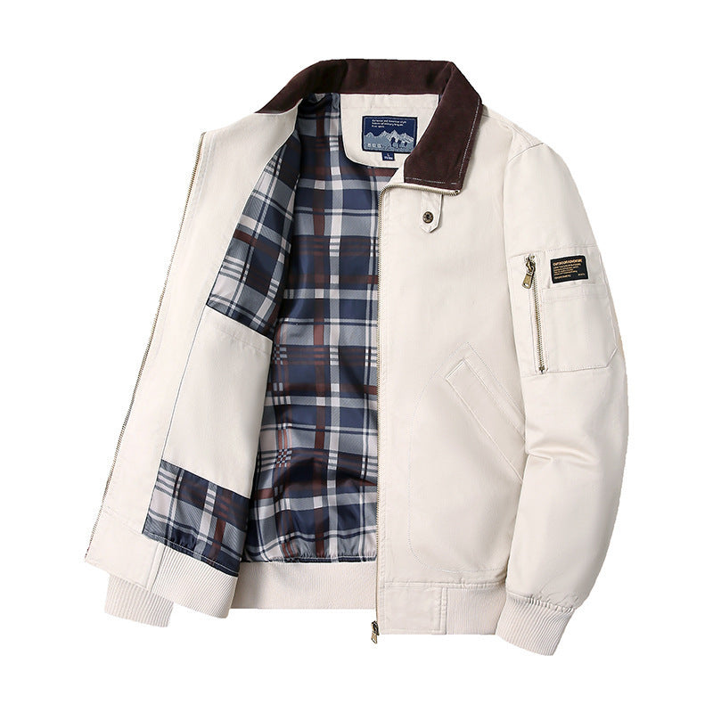 Herren Modische Blousonjacke mit Karomuster Drune