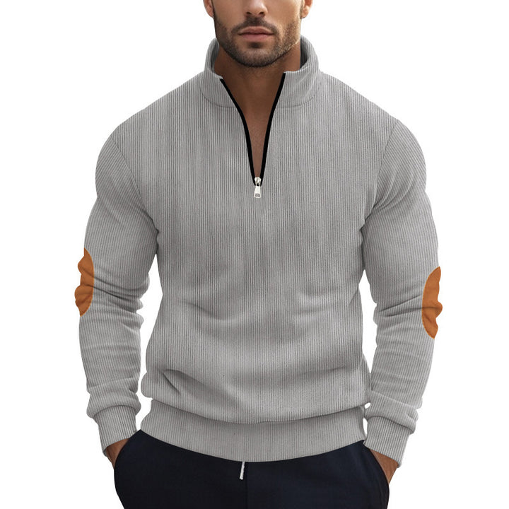 Herren Sportlicher Pullover mit Stehkragen und Reißverschluss Drune