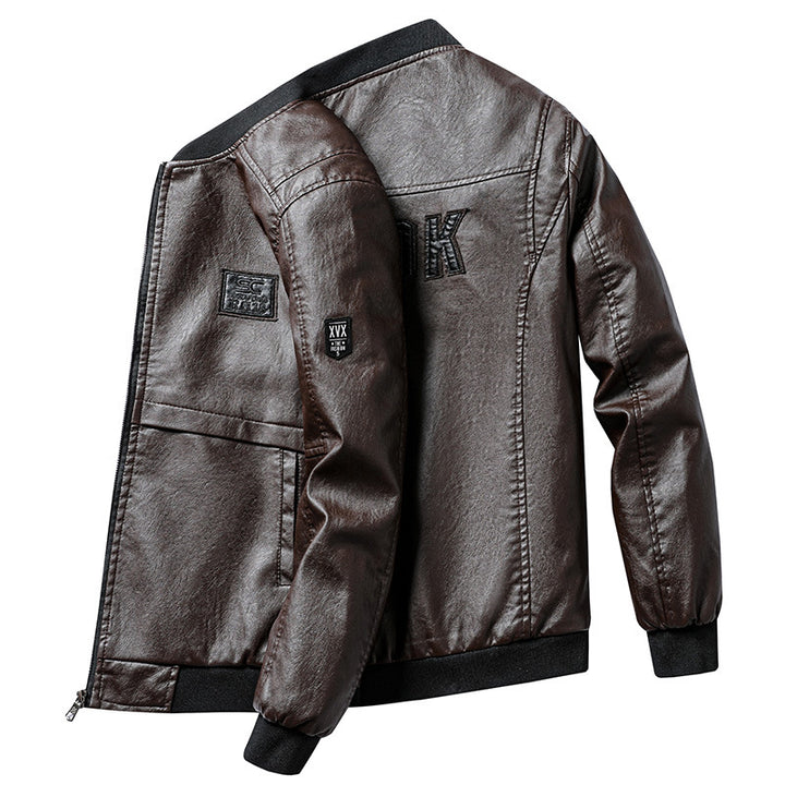 Herren Modische Kunstleder-Bomberjacke Drune 1787738231