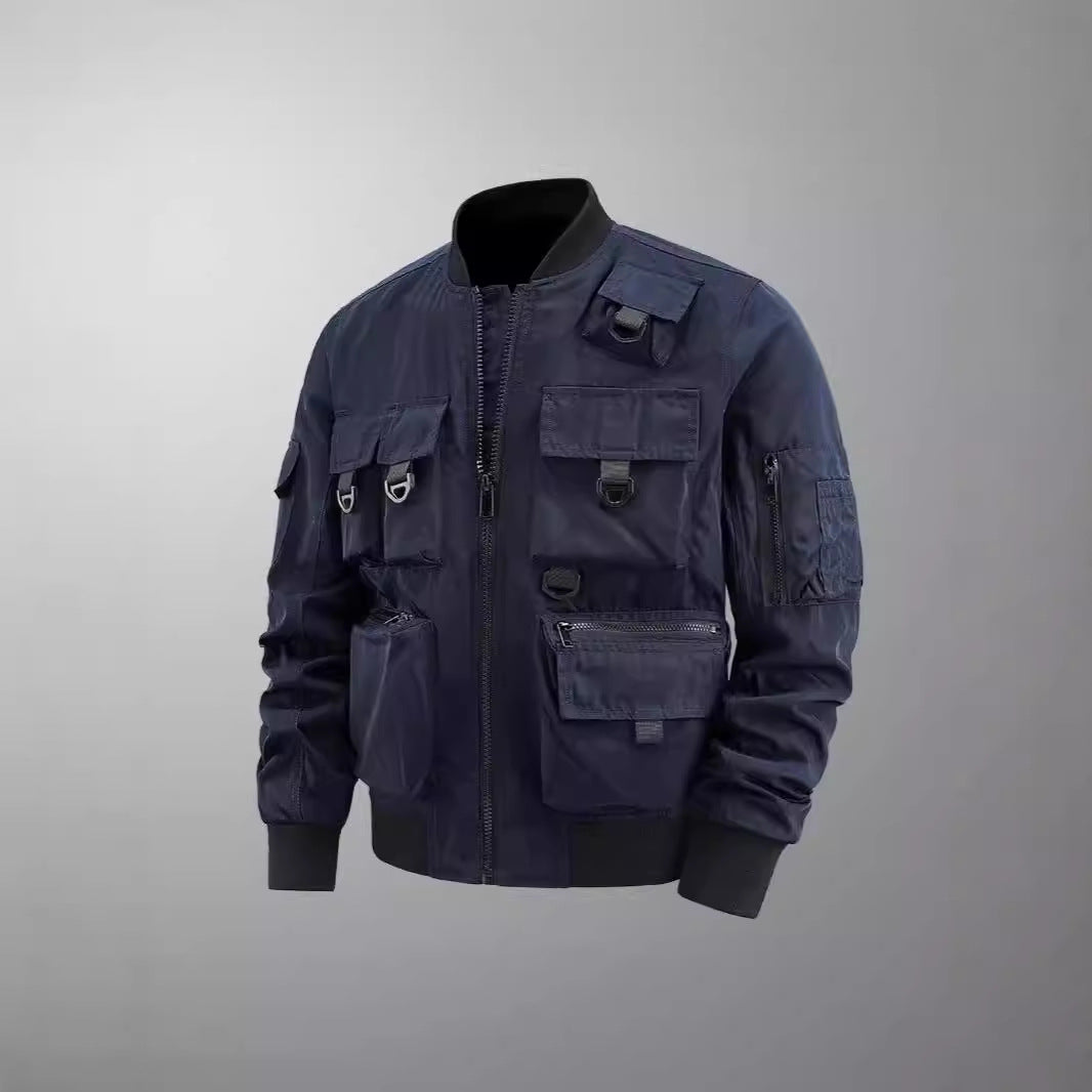 Herren taktische Multifunktionale Bomberjacke mit mehreren Taschen Drune