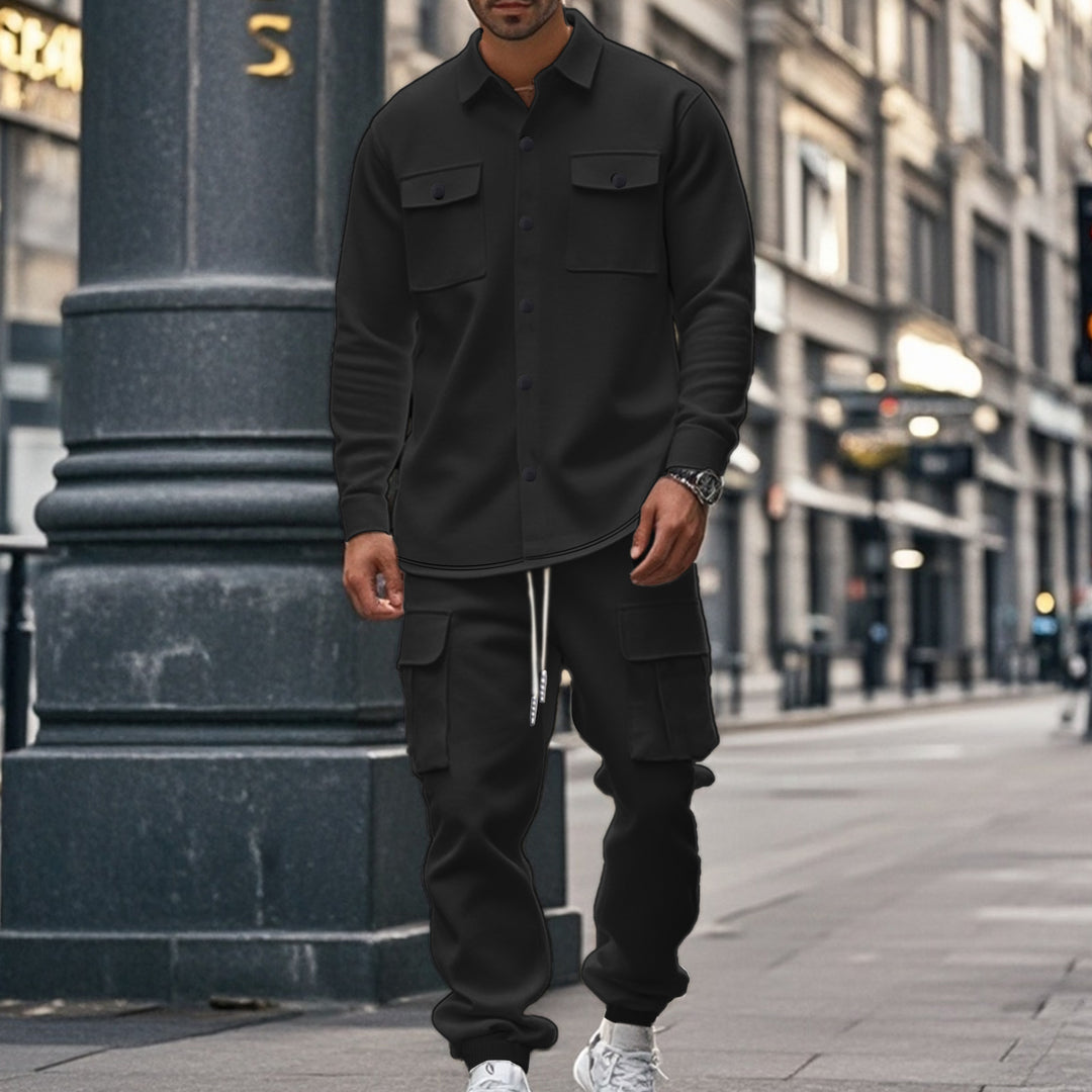 Herren nan Overshirt-Jacke im urbanen Utility-Look mit aufgesetzten Brusttaschen Drune