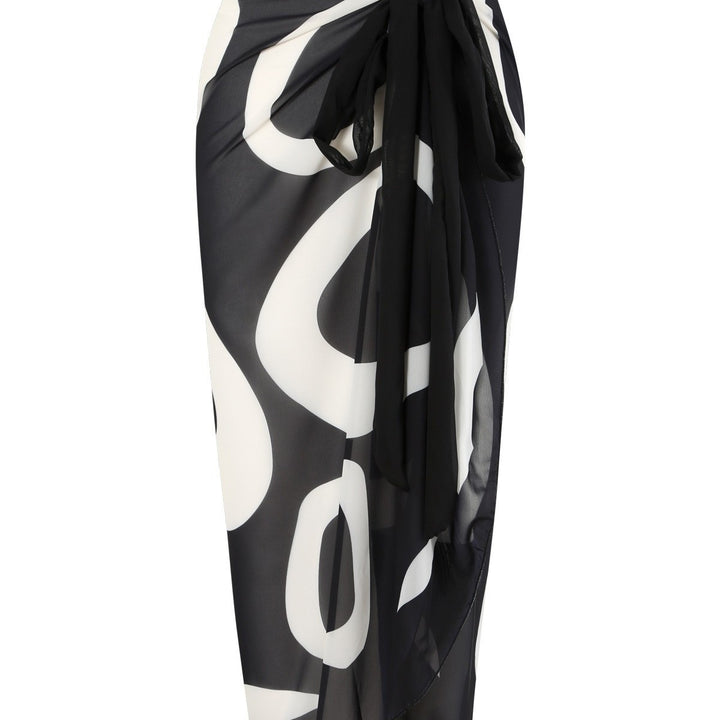 Damen Bikiniset mit asymmetrischem Oberteil und eleganter Wickel-Rock Drune