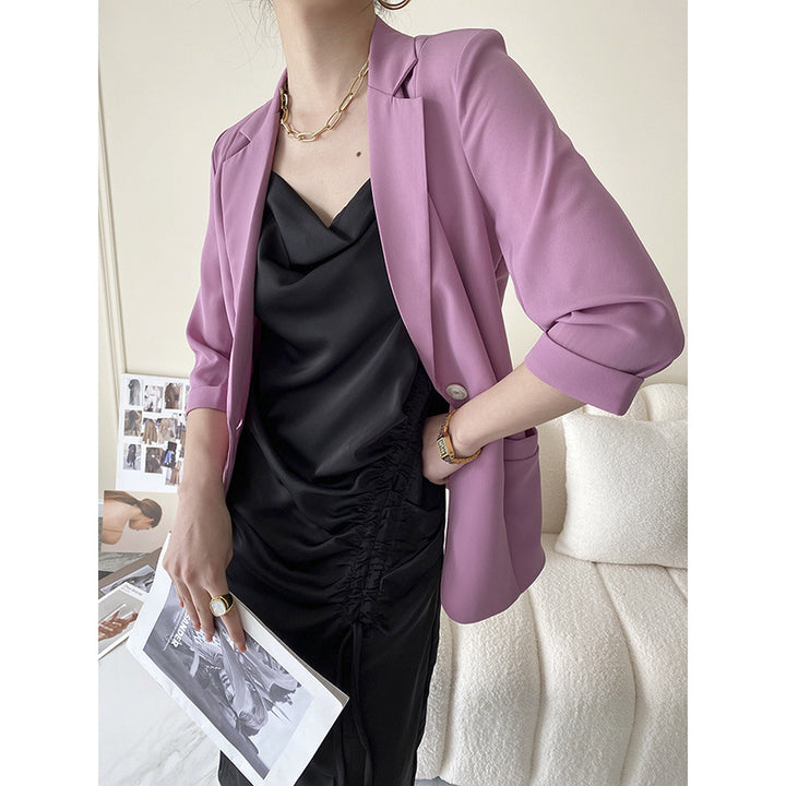 Damen elegante und lässige Oversized-Jacke mit langen Ärmeln Drune
