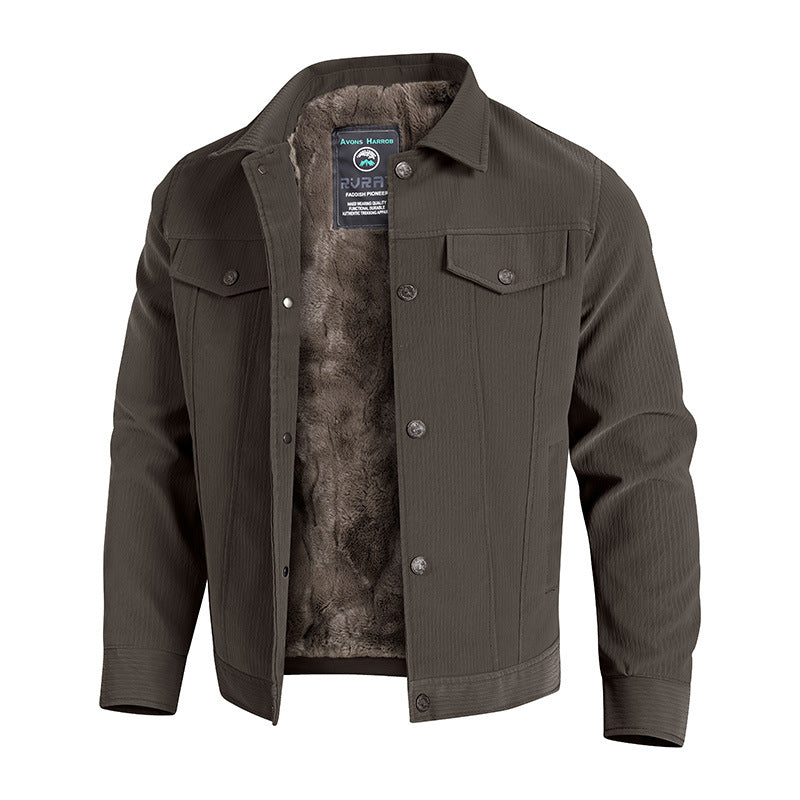 Herren Modische Fleecejacke mit hohem Kragen und elegantem Design Drune