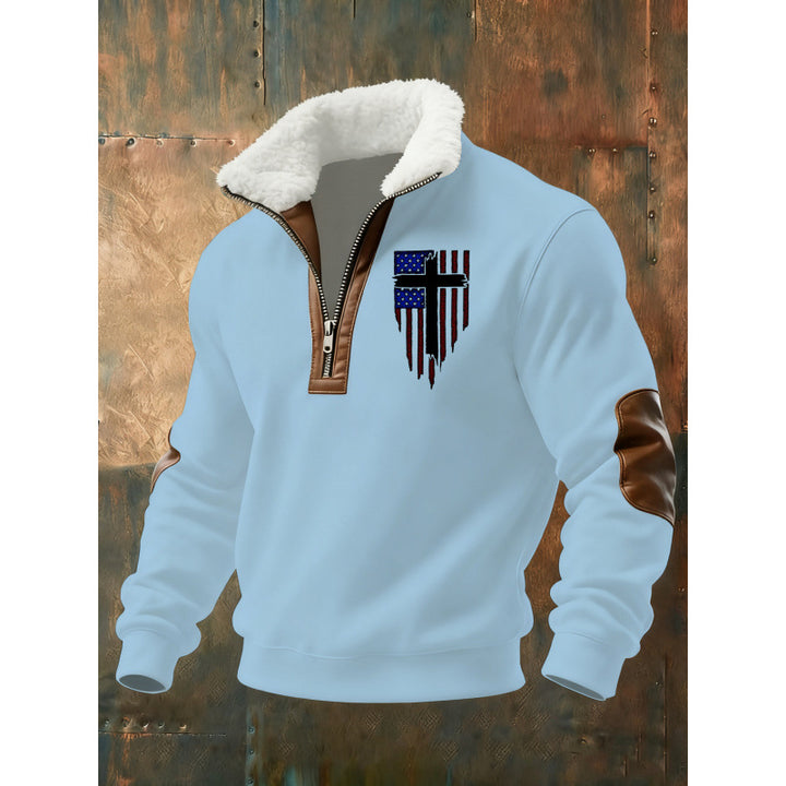 Herren Klassischer Kapuzenpullover mit Fleece-Detail Drune
