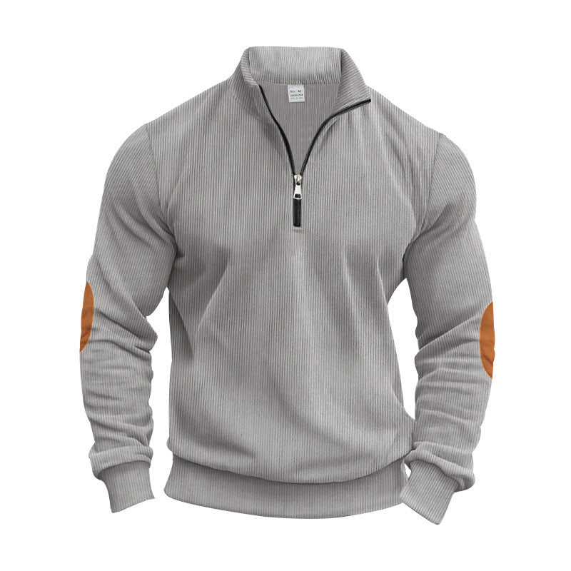 Herren Sportlicher Pullover mit Stehkragen und Reißverschluss Drune