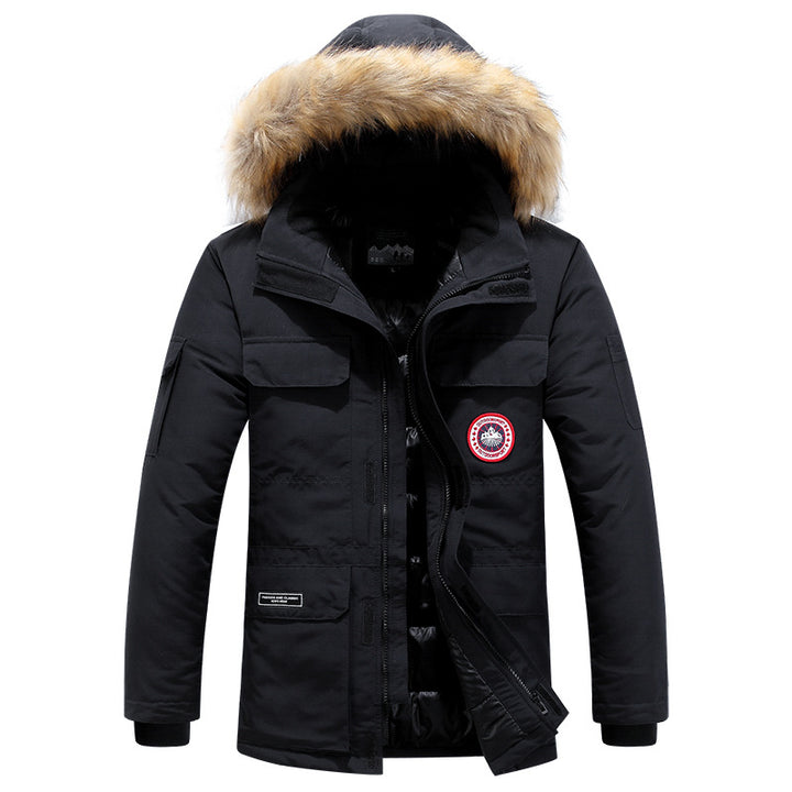 Herren Wärmeisolierender Winterparka mit Kunstfellkapuze und Funktionsfutter Drune