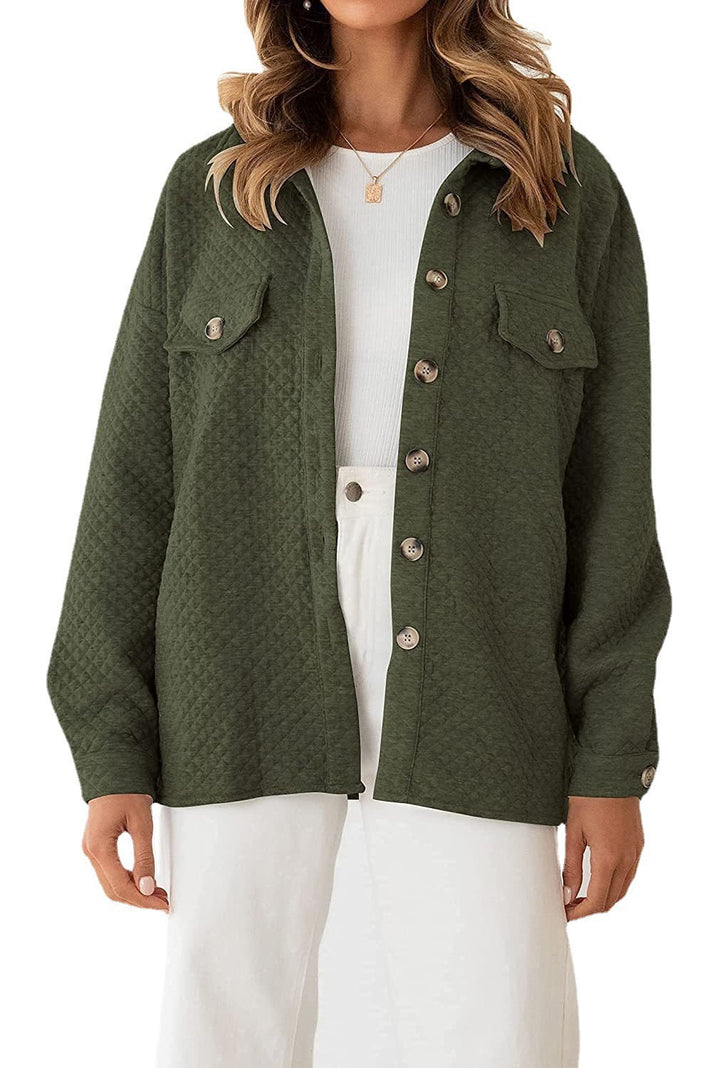 Damen gesteppte Overshirtjacke mit praktischen Brusttaschen und modernem Schnitt Drune
