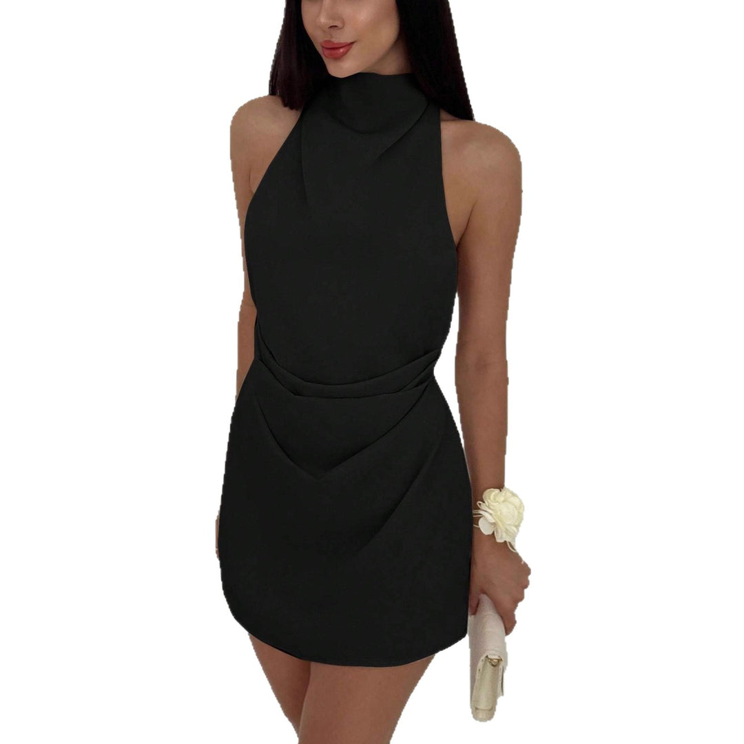 Damen Skaterkleid mit hohem Kragen und figurbetontem Schnitt Drune