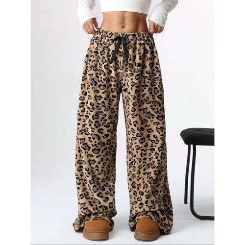 Damen Bequeme Hosen mit Leopardenmuster Drune