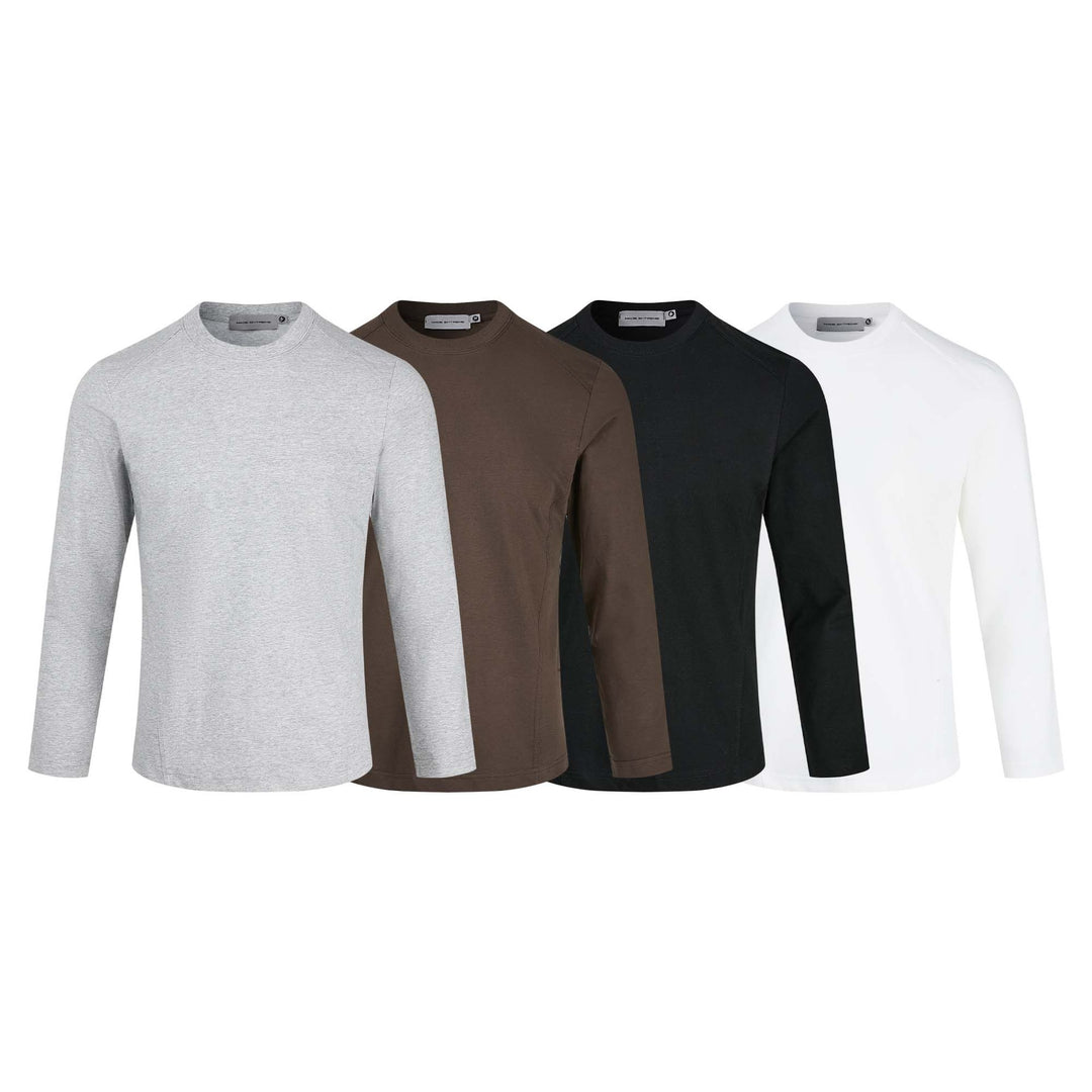 Unisex Atmungsaktives Langarm-Funktionsshirt aus Mikrofaser mit Raglanärmeln Drune