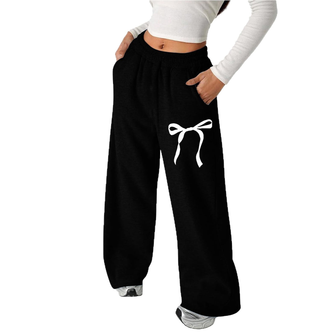 Damen Freizeithose mit stilvollem Schleifenmotiv und bequemer Passform Drune