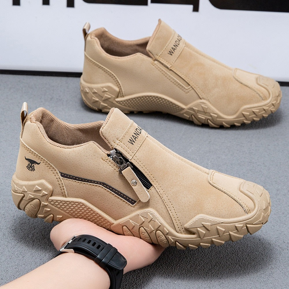 Herren Sportliche Slip-On Sneakers mit Zipper Drune