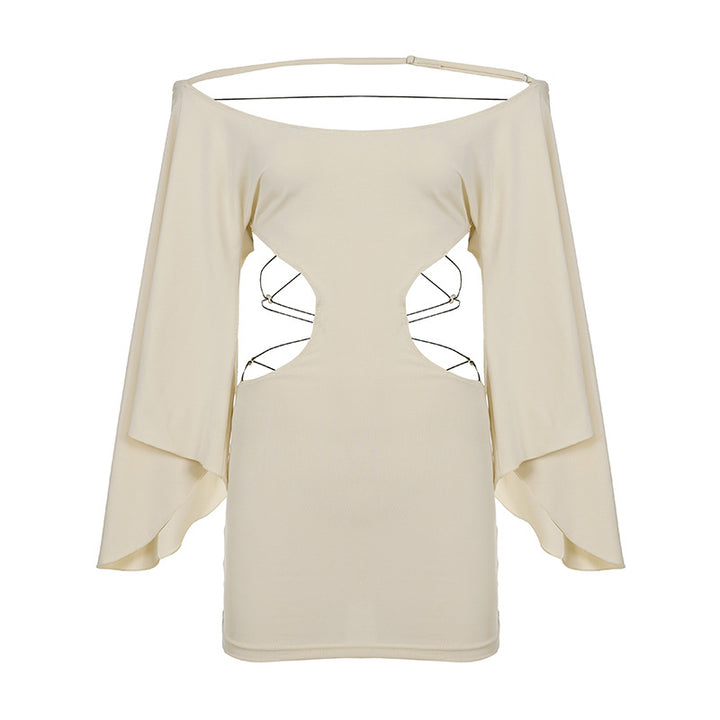 Damen Kleid mit off-shoulder Design und raffinierten Cut-Out-Details Drune