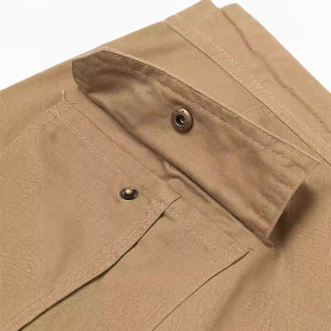 Herren Cargohose im Slim-Straight Schnitt mit Mehrfach‑Taschen und verstärkten Knien Drune