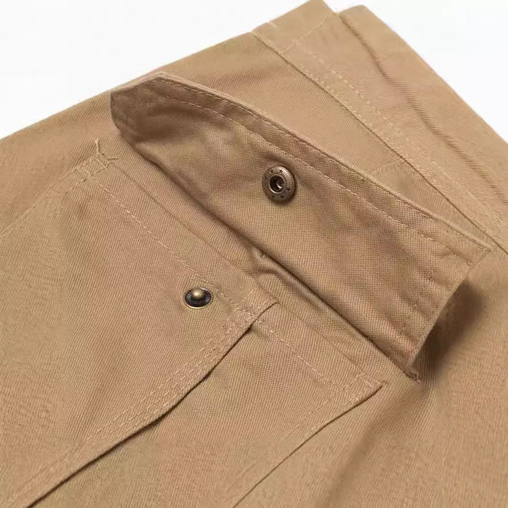 Herren Cargohose im Slim-Straight Schnitt mit Mehrfach‑Taschen und verstärkten Knien Drune