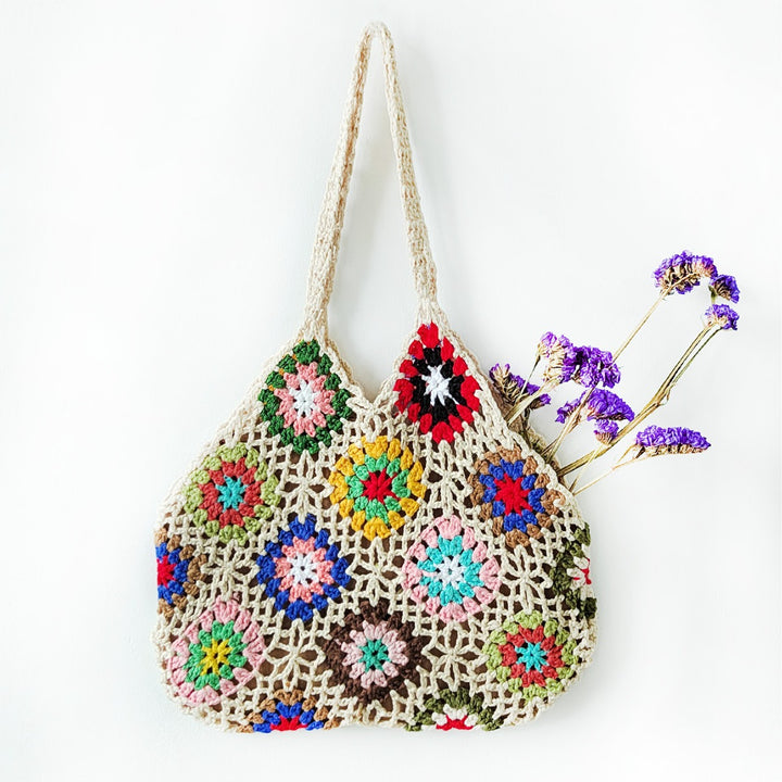 Damen Handgefertigte Häkel-Shopper-Tasche Drune