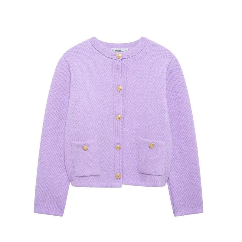 Damen Strickjacke mit eleganten Knopfdetails und praktischen Taschen Drune
