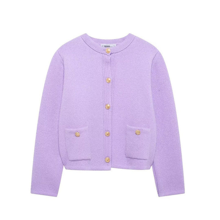 Damen Strickjacke mit eleganten Knopfdetails und praktischen Taschen Drune