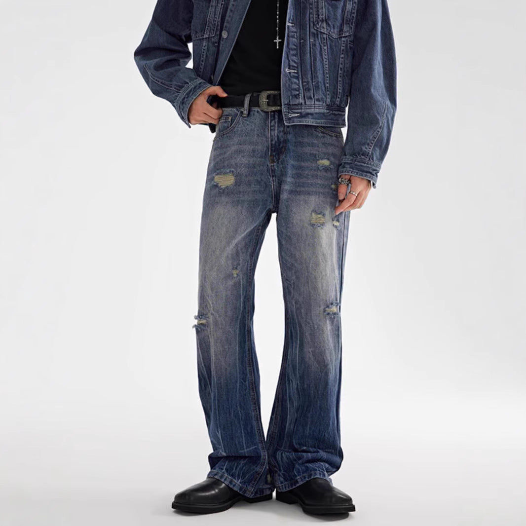 Damen Destroyed Baggy Jeans Drune