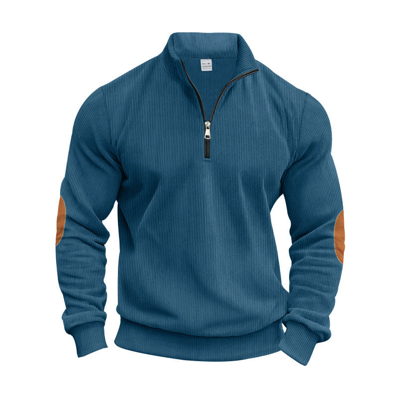 Herren Sportlicher Pullover mit Stehkragen und Reißverschluss Drune