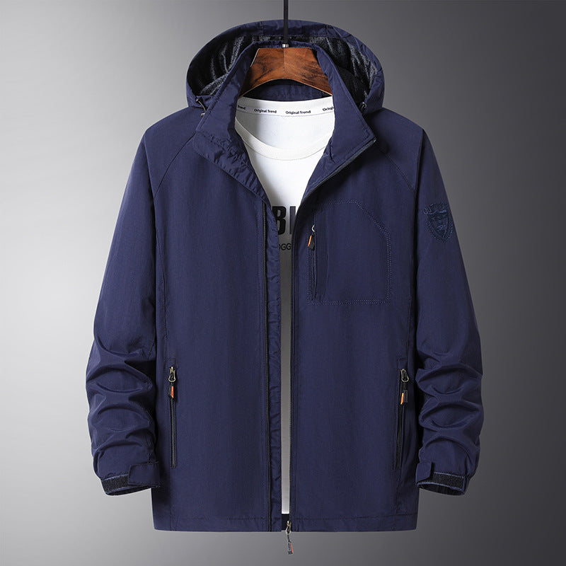 Herren Urbaner Allwetter-Reiseanorak mit Mesh-Futter und verdecktem Reißverschluss Drune