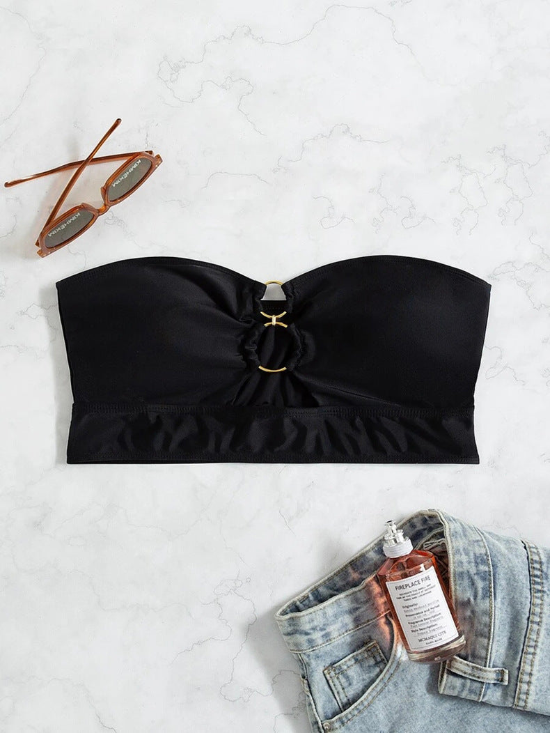 Damen Bandeau-Bikini-Oberteil mit elegantem Ringdetail Drune