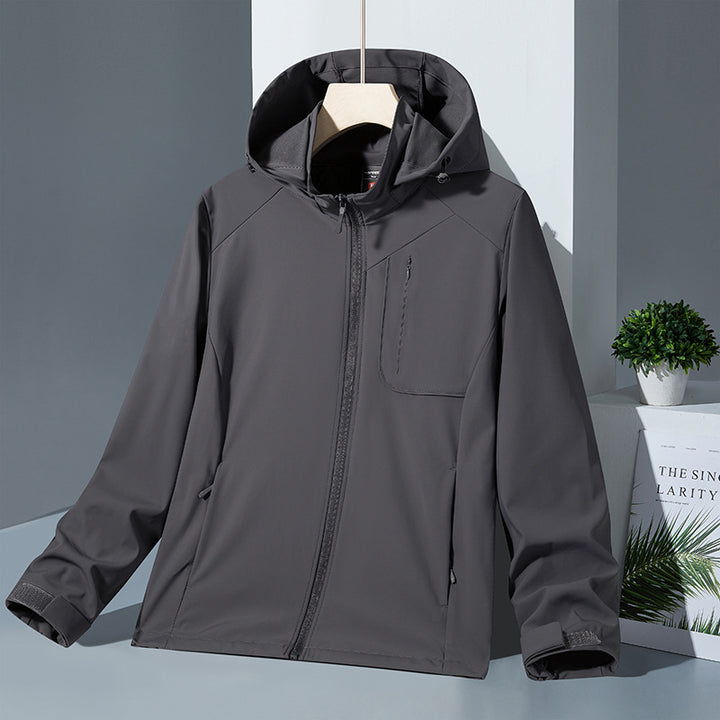 Damen Leichte Softshell-Kapuzenjacke mit wind- und wasserabweisender Membran und Brust-Reißverschlusstasche Drune