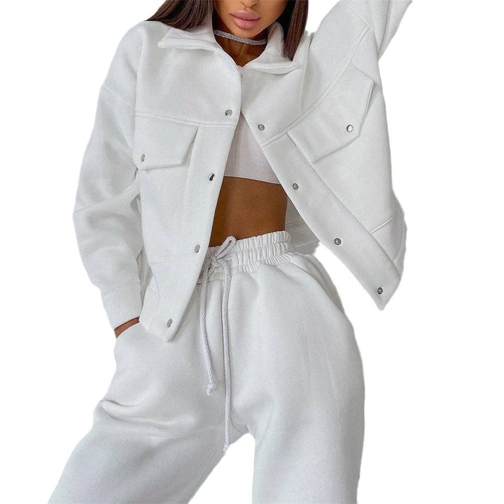 Damen Sportliches Set aus Oversize-Jacke und bequemen Joggerhosen Drune