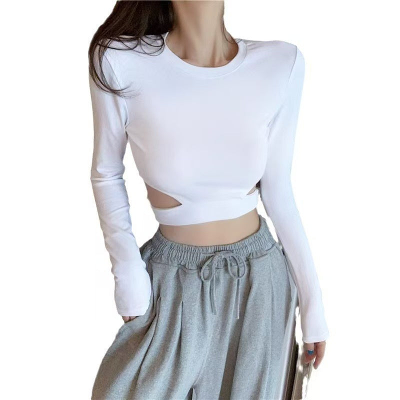 Damen Crop-Top mit seitlichen Cut-Outs Drune
