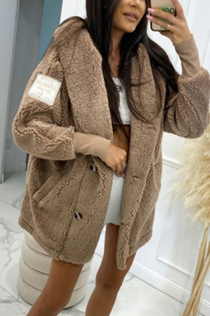 Damen Oversized Teddyjacke Drune