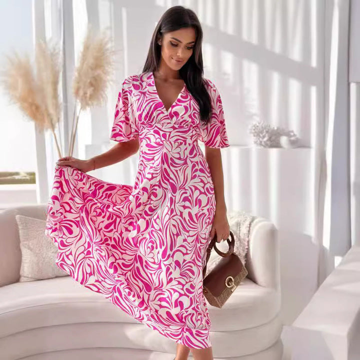Damen Wickelkleid mit floralem Design Drune