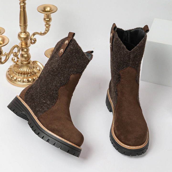 Damen Gemütliche Winterstiefel mit Fleece-Details Drune