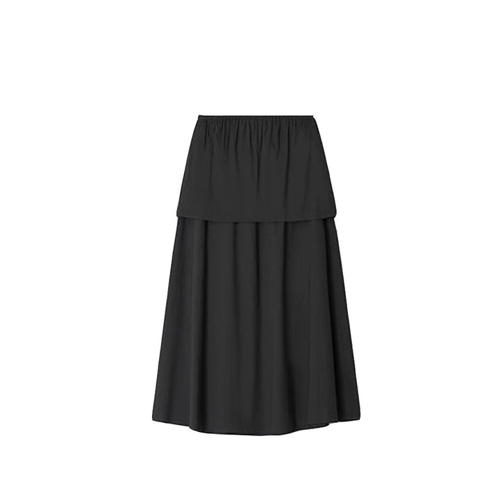 Damen eleganter Maxirock mit fließendem Schnitt und elastischem Bund Drune