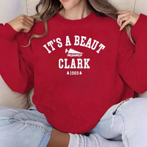 Damen Sweatshirt mit lässigem Schriftzug und bequemem Schnitt Drune
