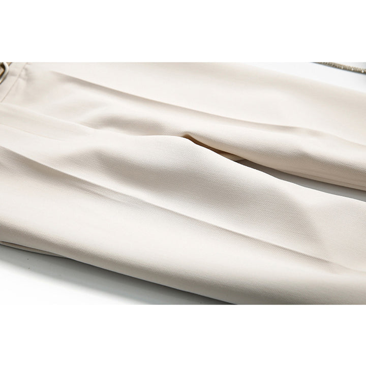 Damen Elegante und bequeme Hochtaillierte Anzughose mit Gürtel Drune