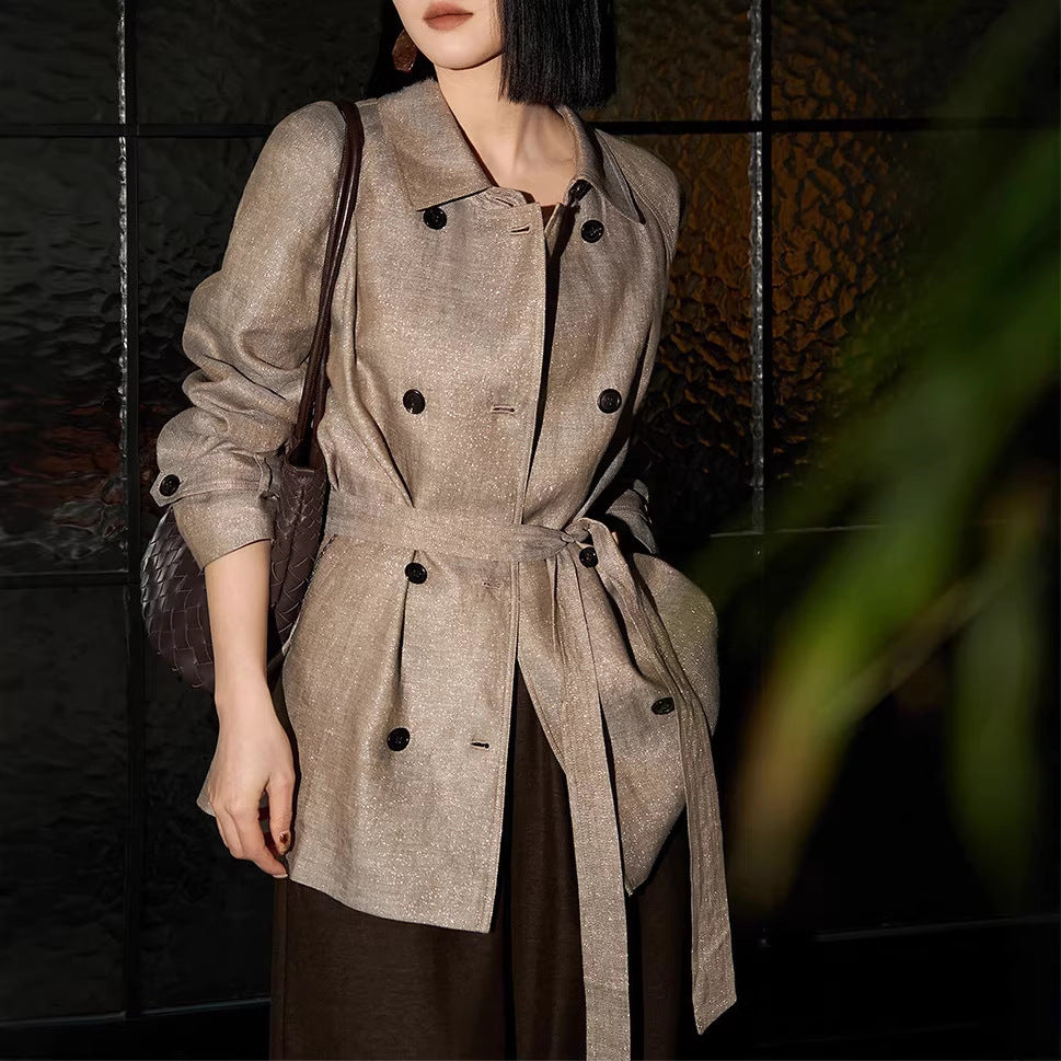 Damen Elegante und zeitlose Trenchjacke Drune