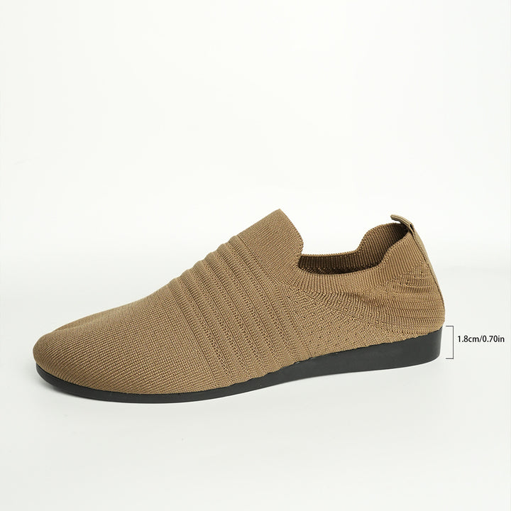 Herren nan atmungsaktiver Strick-Slip-On Sneaker mit elastischem Einstieg und gepolstertem Komfortfußbett Drune